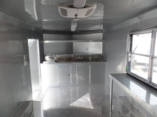 8.5' x 16' Concession Trailer White Food Event Catering