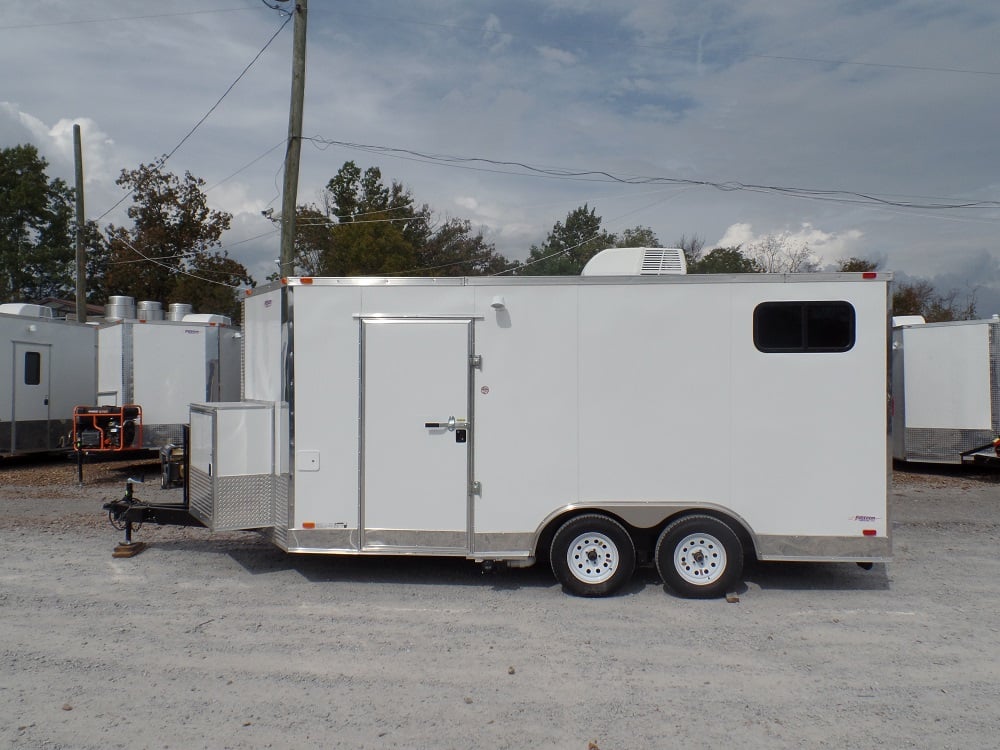 8.5' x 16' Concession Trailer White Food Event Catering