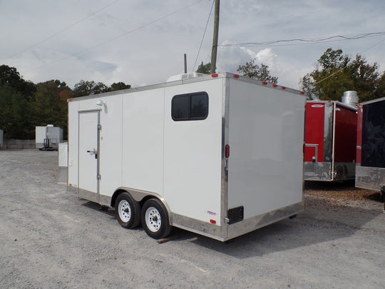 8.5' x 16' Concession Trailer White Food Event Catering