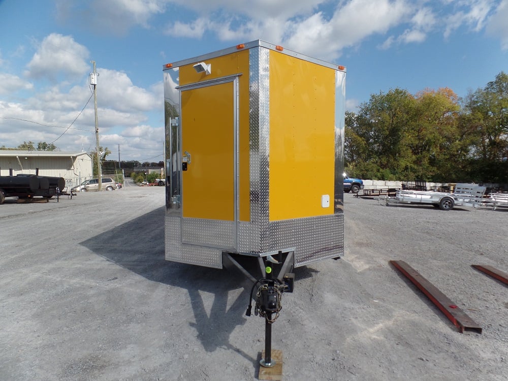 Concession Trailer 8.5' x 32' Yellow Food Event Catering