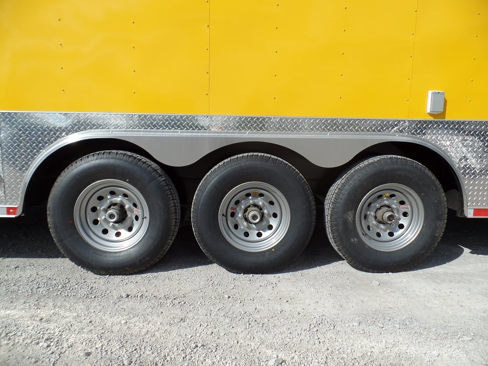 Concession Trailer 8.5' x 32' Yellow Food Event Catering