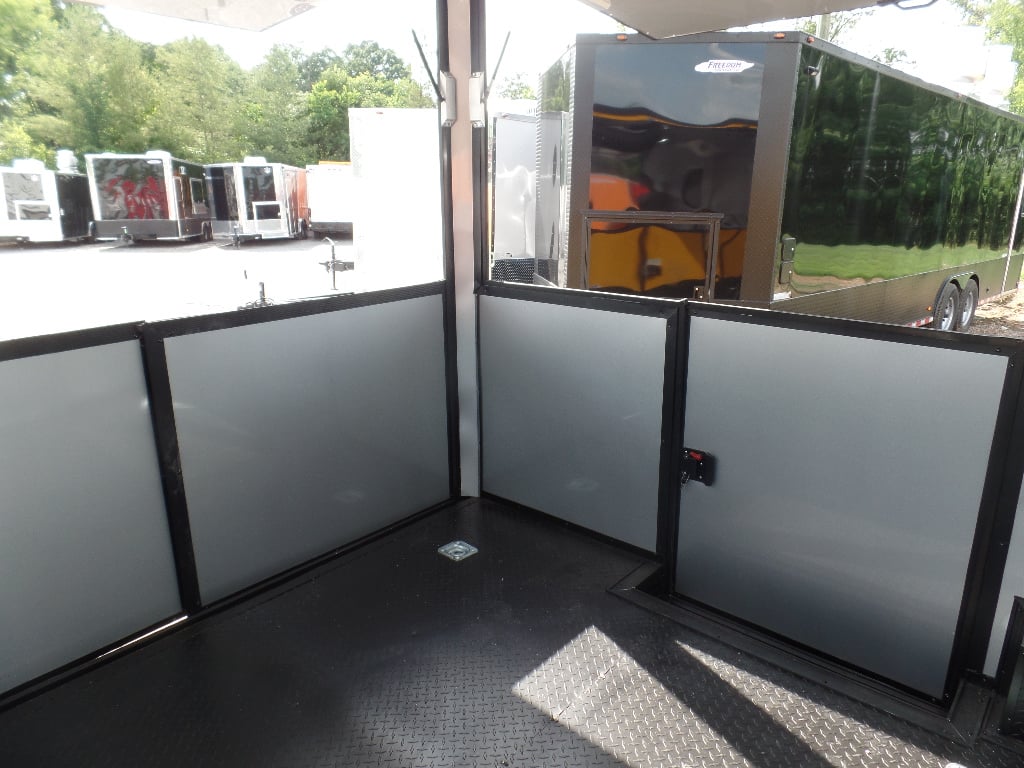 8.5' x 24' Yellow Porch Style Concession Food Trailer