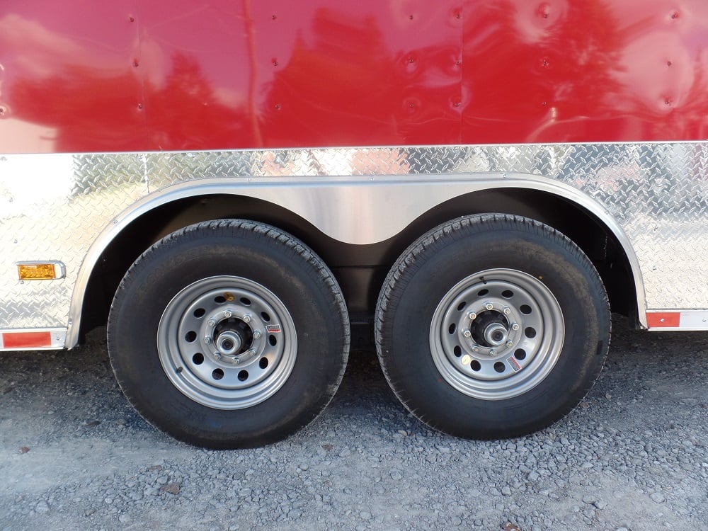 8.5' x 30' Concession Food Trailer Red Event Catering