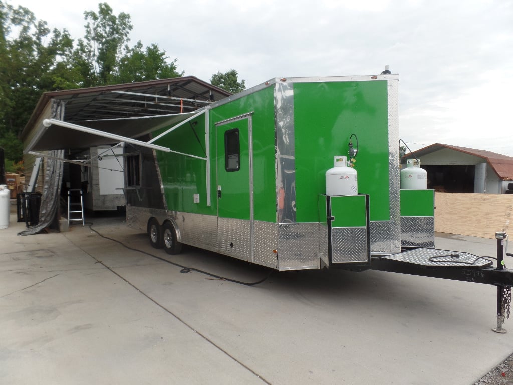 8.5' x 22' Electric Green Concession Food Trailer With Appliances