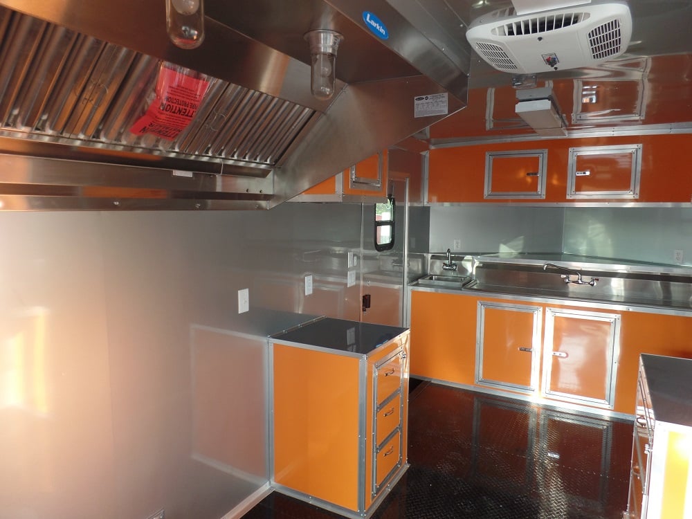 8.5' x 24' Concession Trailer Orange Food Event Catering