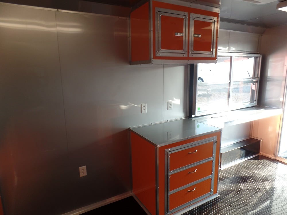 8.5' x 24' Concession Trailer Orange Food Event Catering