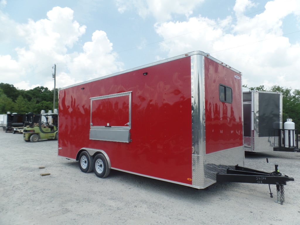 8.5' x 20' Red Concession Food Trailer