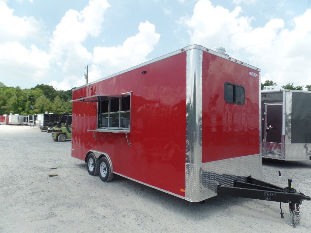 8.5' x 20' Red Concession Food Trailer