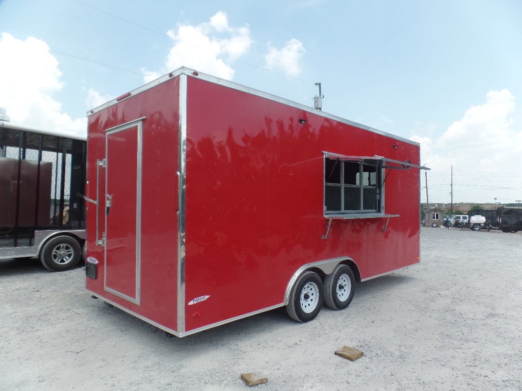 8.5' x 20' Red Concession Food Trailer