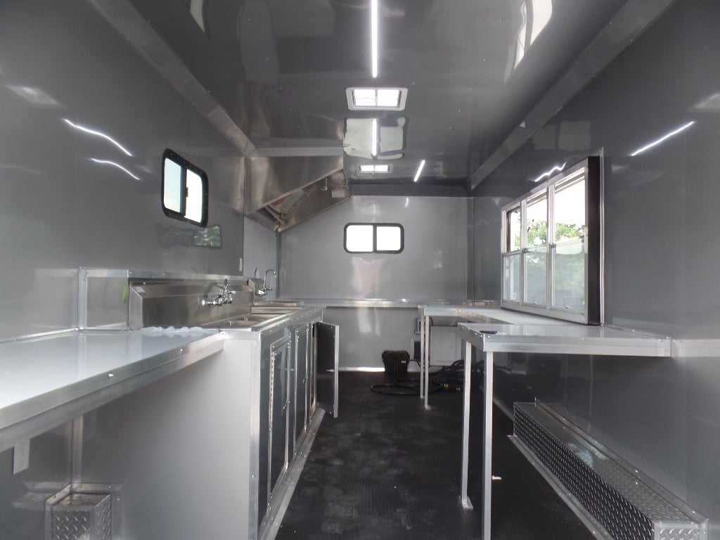 8.5' x 20' Red Concession Food Trailer