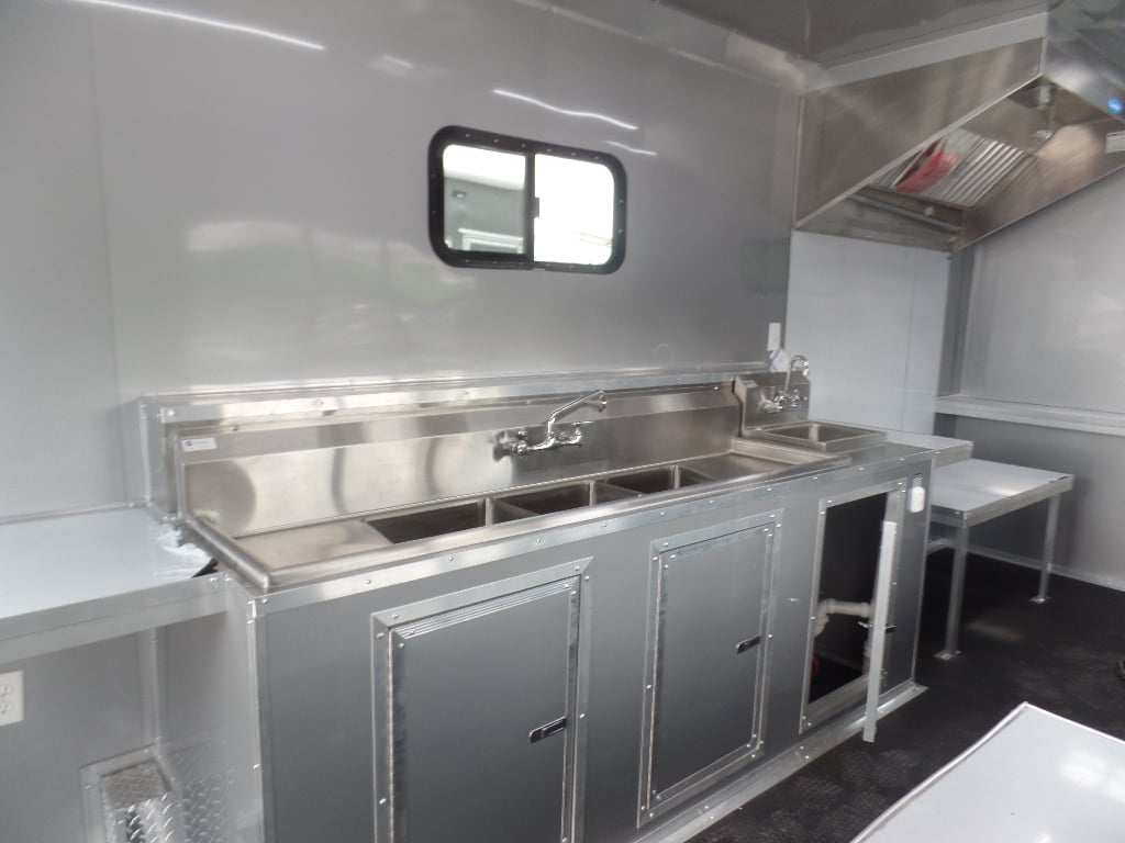 8.5' x 20' Red Concession Food Trailer