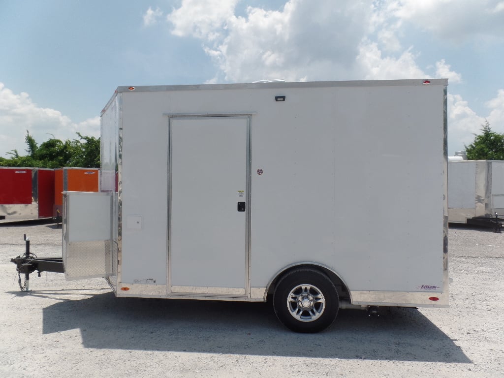 8.5' x 12' White Concession Food Trailer With Appliances