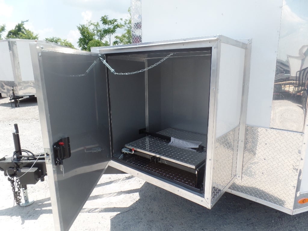 8.5' x 12' White Concession Food Trailer With Appliances