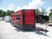 8.5' x 22' Red Porch Style Concession Food Trailer