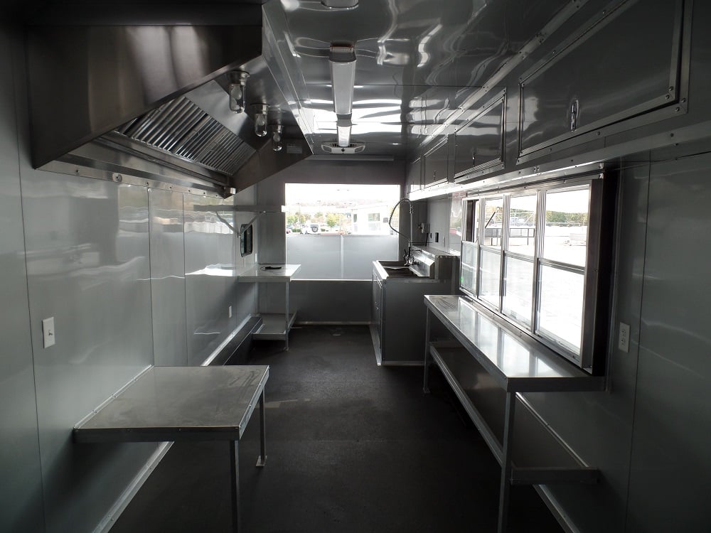 8.5' x 45' Concession Food Trailer Black Event Catering