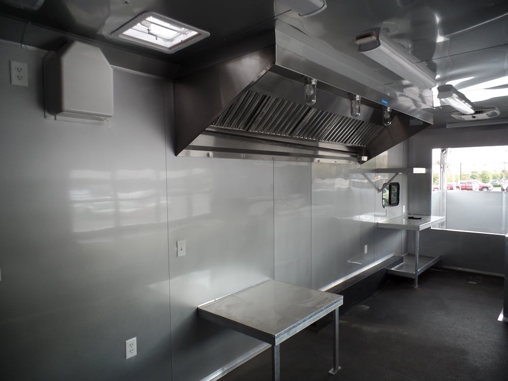 8.5' x 45' Concession Food Trailer Black Event Catering