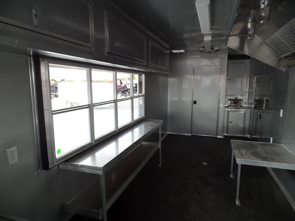 8.5' x 45' Concession Food Trailer Black Event Catering