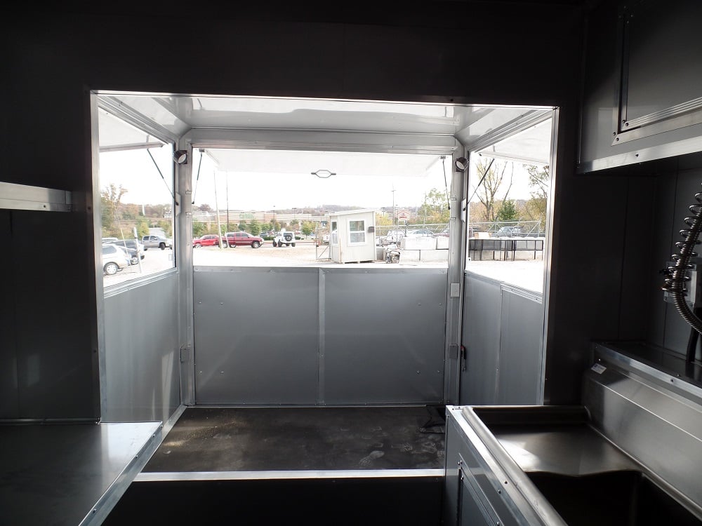 8.5' x 45' Concession Food Trailer Black Event Catering