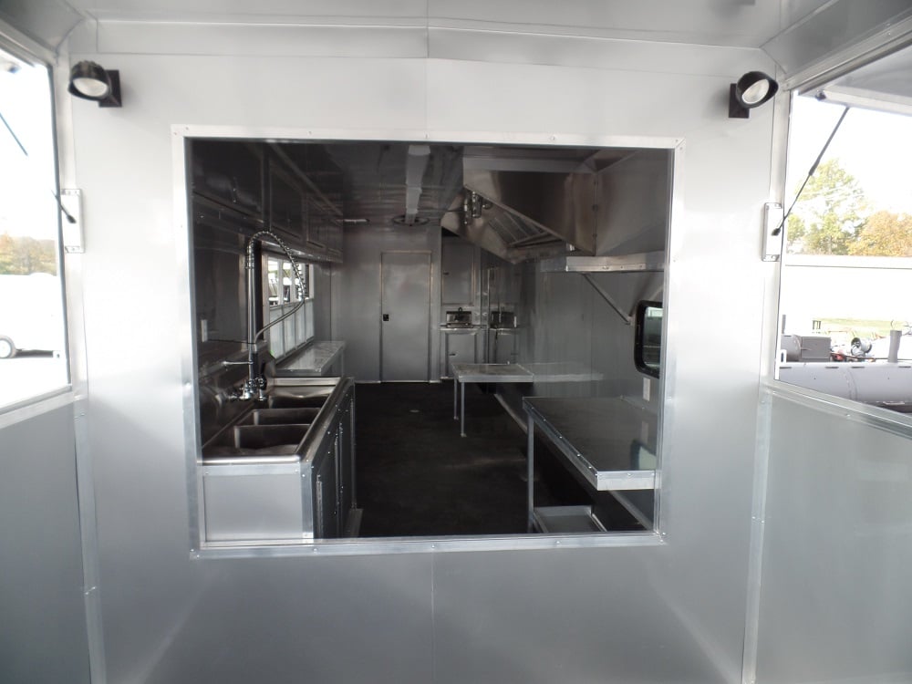 8.5' x 45' Concession Food Trailer Black Event Catering