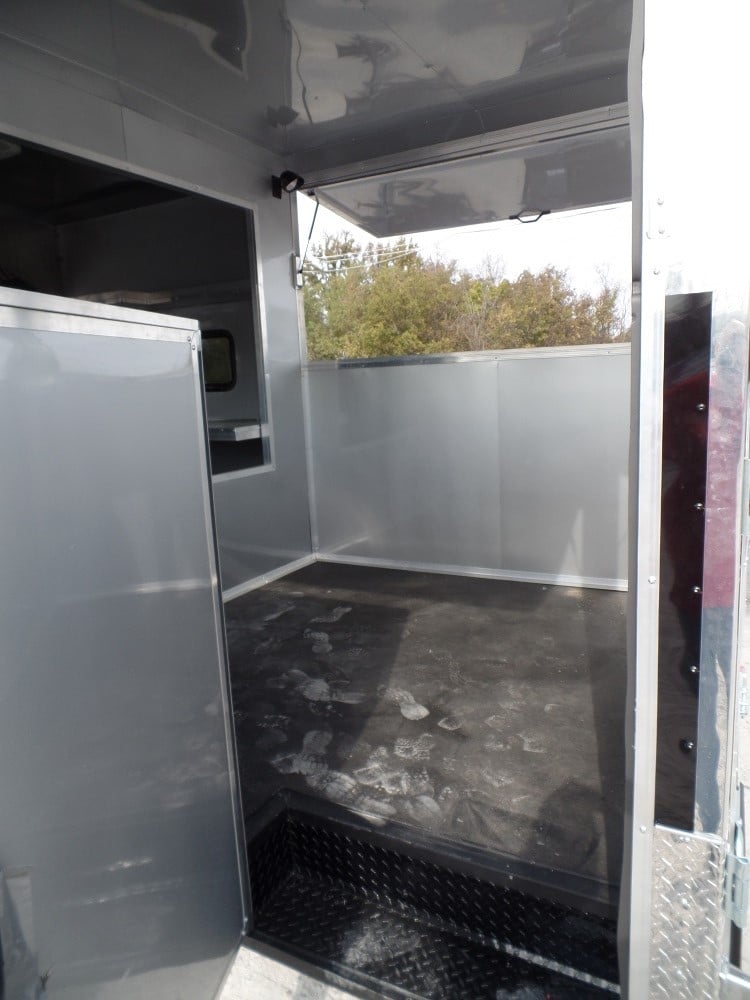 8.5' x 45' Concession Food Trailer Black Event Catering