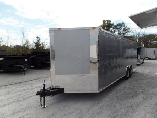 Enclosed Trailer 8.5' X 24' Silver Enclosed Equipment Hauler Storage - SLE Equipment - 2