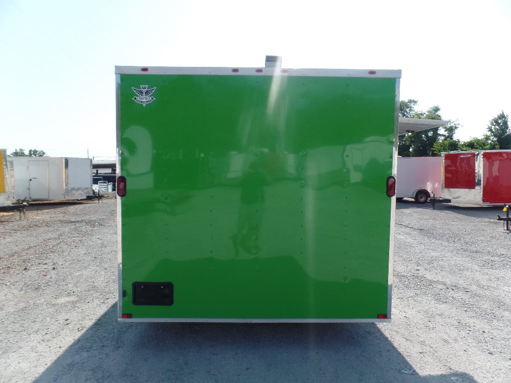 8.5' x 16' Lime Green Concession Food Trailer