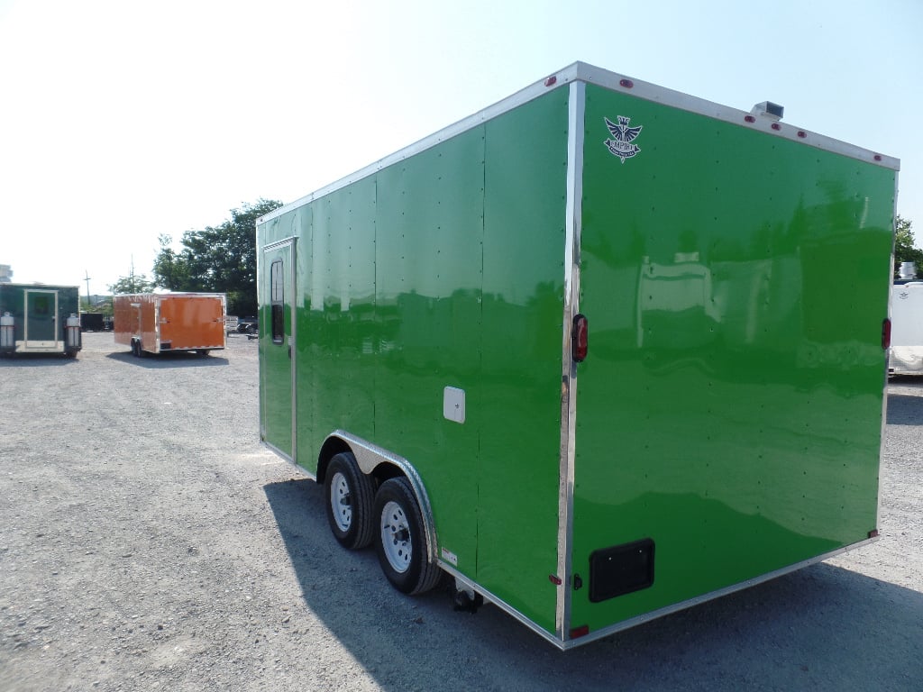 8.5' x 16' Lime Green Concession Food Trailer