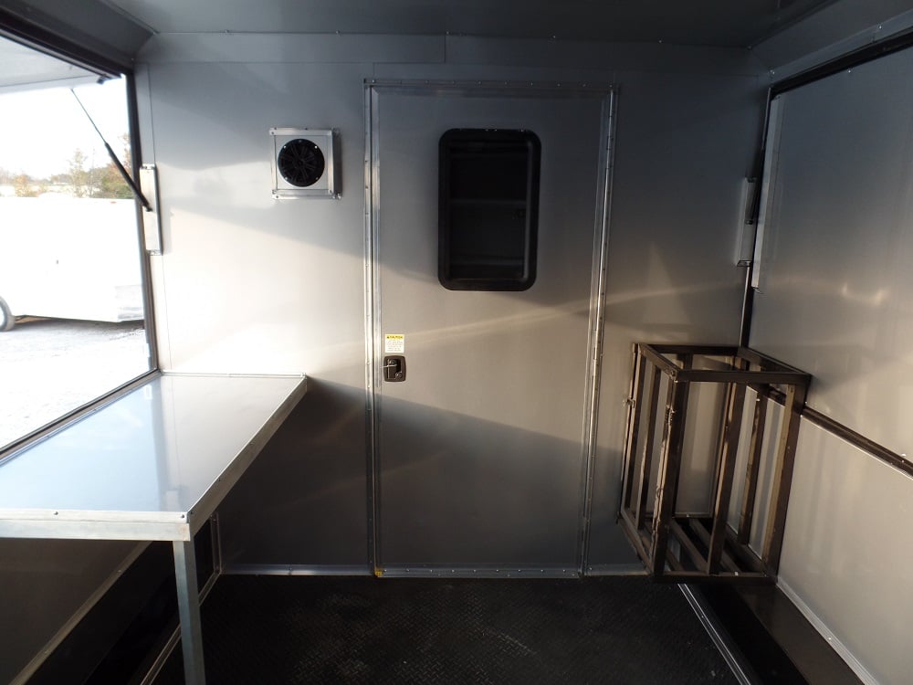 8.5' x 22' Concession Food Trailer Charcoal Grey/Green