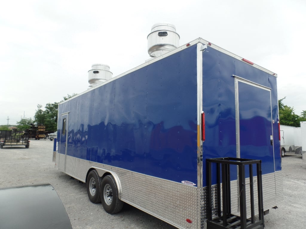 8.5' x 24' Blue Catering Event Concession Food Trailer