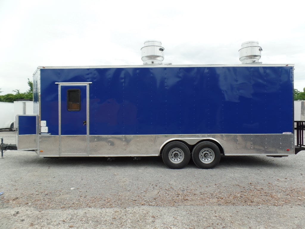 8.5' x 24' Blue Catering Event Concession Food Trailer