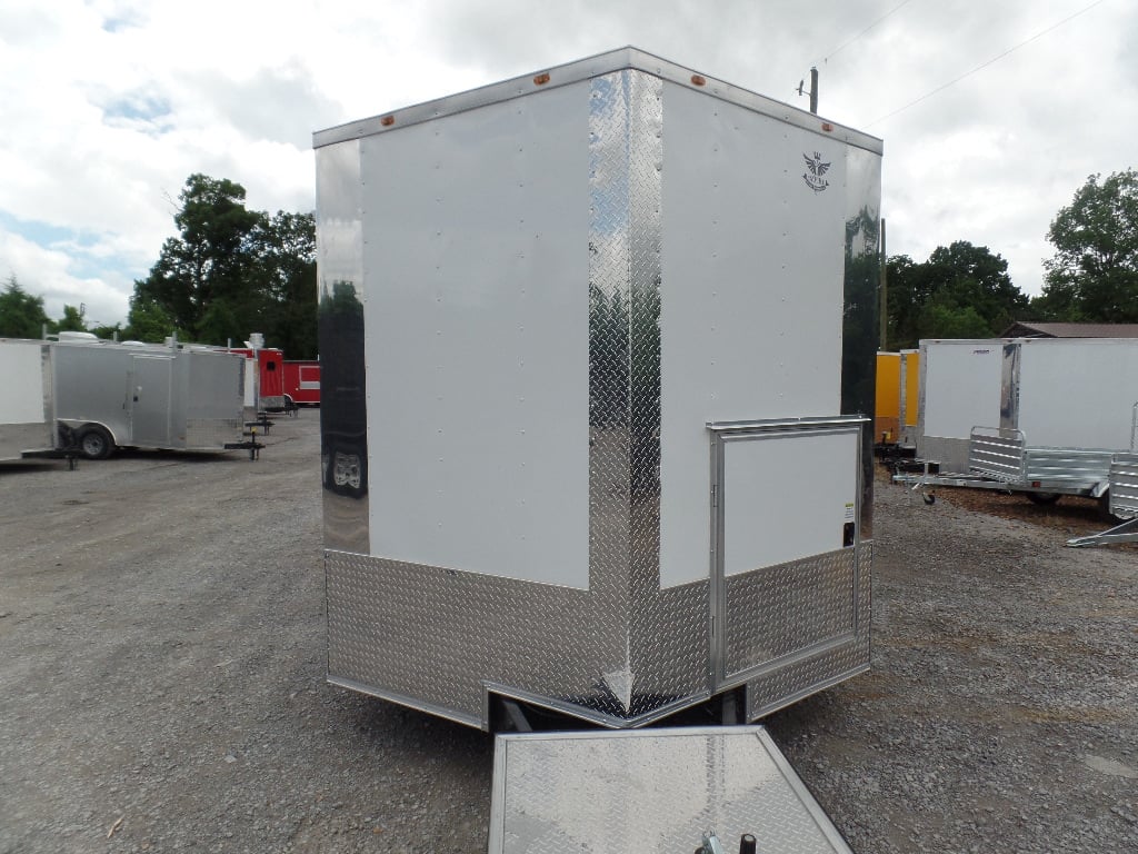 8.5' x 20' White Food Event Concession Trailer With Appliances