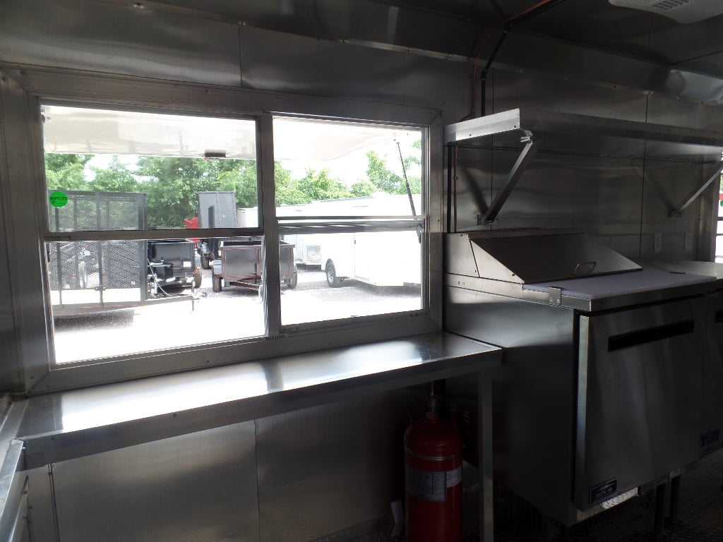 8.5' x 20' White Food Event Concession Trailer With Appliances