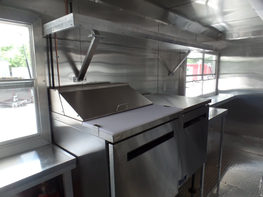 8.5' x 20' White Food Event Concession Trailer With Appliances