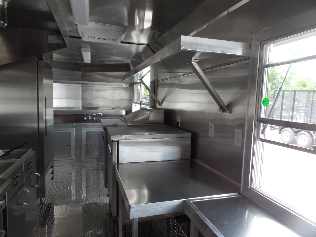 8.5' x 20' White Food Event Concession Trailer With Appliances