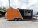 8.5' x 20' Orange And Black Food Concession Trailer With Appliances