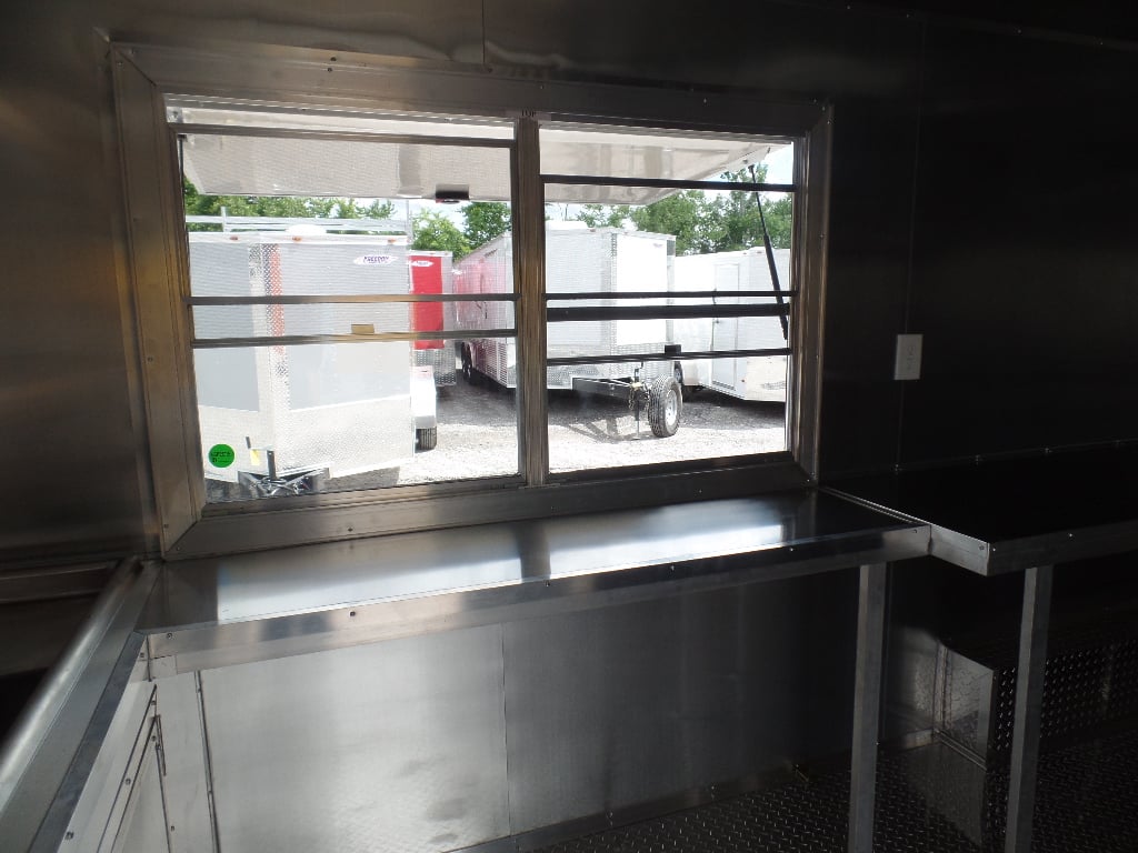 8.5' x 20' Orange And Black Food Concession Trailer With Appliances