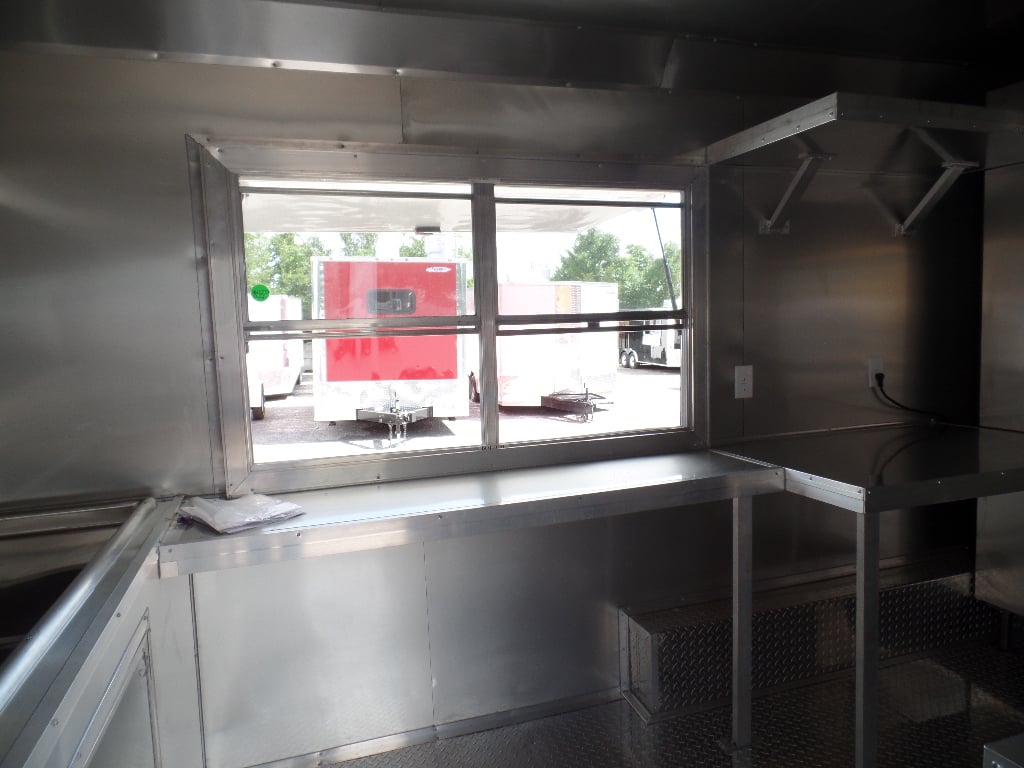 8.5' x 16' White Concession Food Event Trailer With Appliances