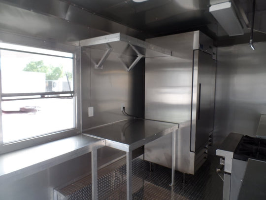 8.5' x 16' White Concession Food Event Trailer With Appliances