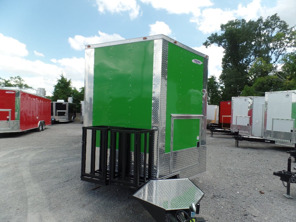 8.5' x 32' Lime Green Catering Food Concession Trailer