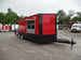 8.5' x 22' Red Blackout Trim Concession Food Trailer With Appliances