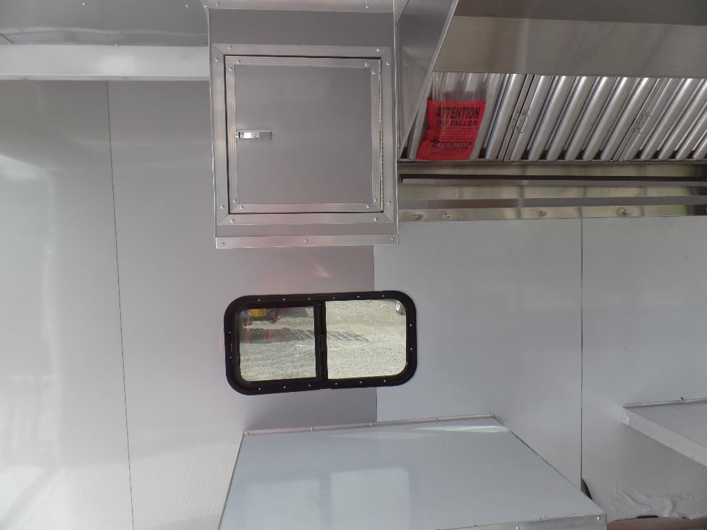 8.5' x 40' White Goose-neck Concession Food Trailer