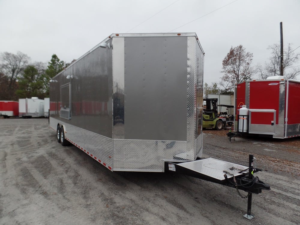 8.5' x 30' Concession Food Trailer Light Pewter Event Catering