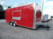 8.5' x 20' Red Food Catering Event Concession Trailer