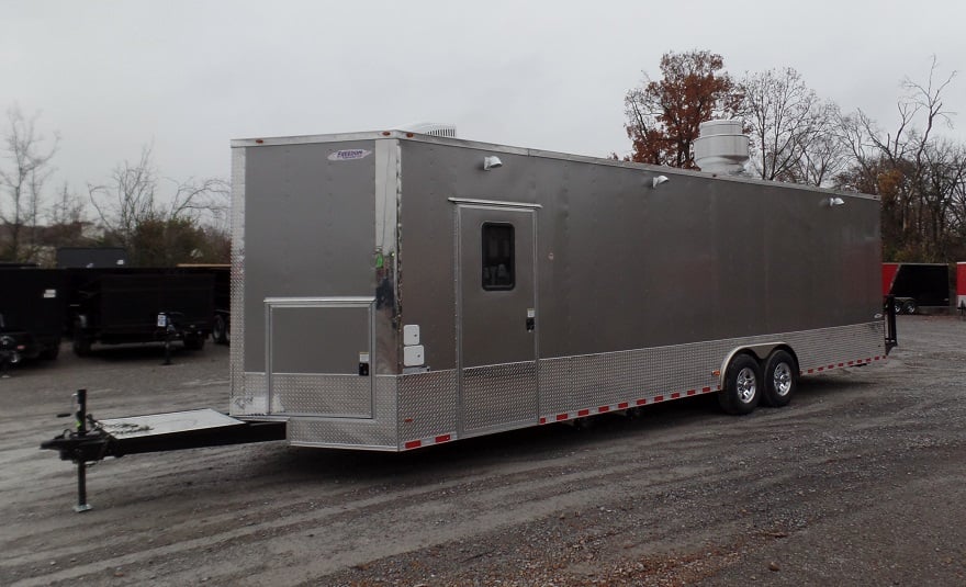 8.5' x 30' Concession Food Trailer Light Pewter Event Catering