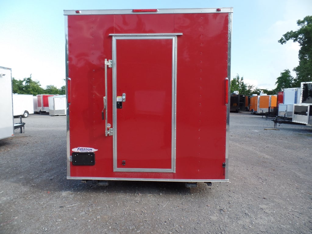 8.5' x 20' Red Food Catering Event Concession Trailer