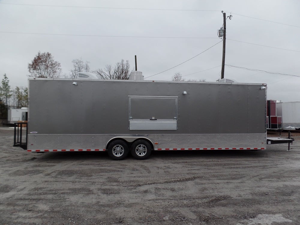 8.5' x 30' Concession Food Trailer Light Pewter Event Catering