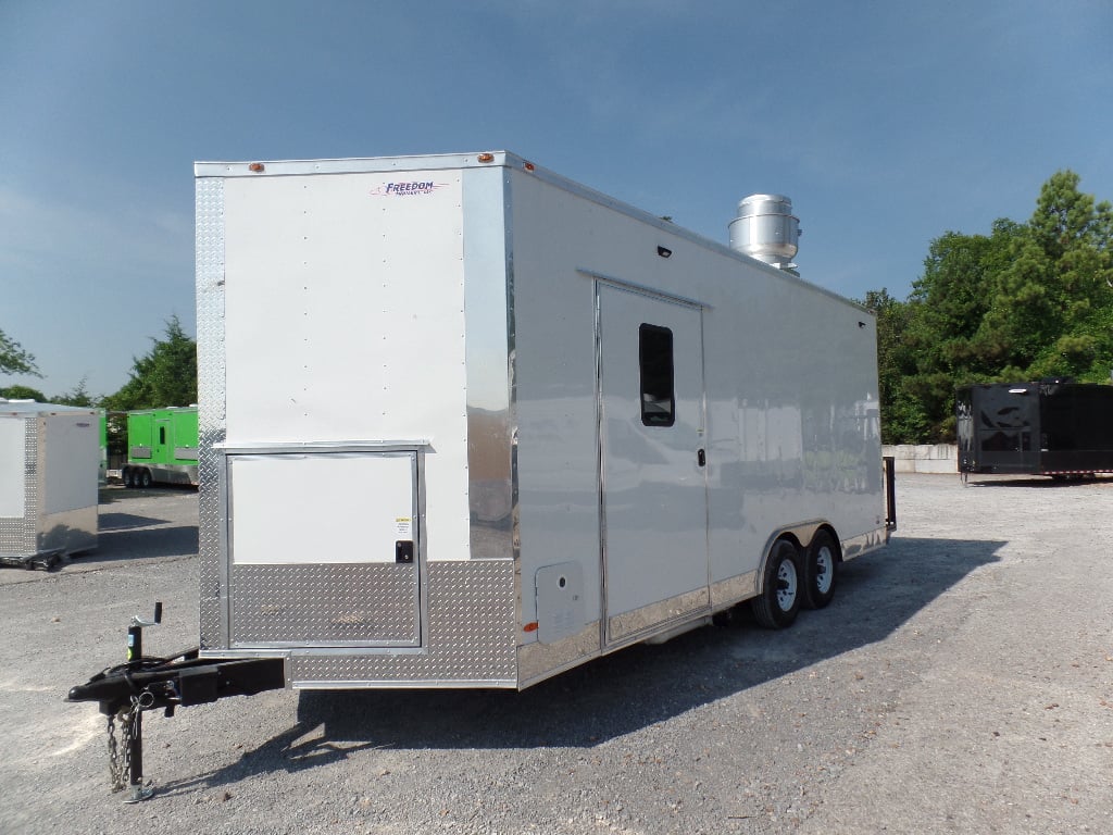 8.5' x 20' White Pizza Concession Food Trailer