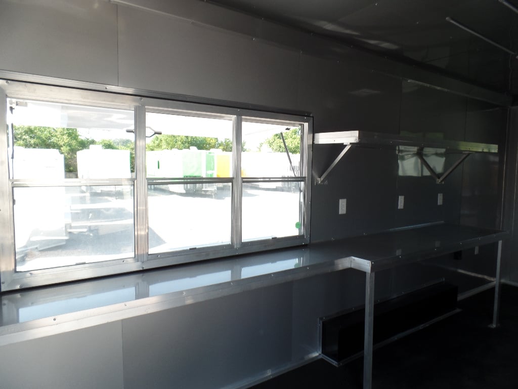 8.5' x 20' White Pizza Concession Food Trailer