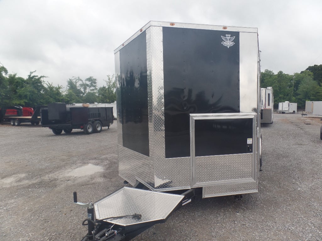 8.5' x 18' Black Food Catering Concession Trailer