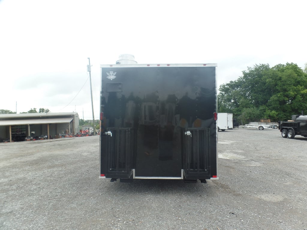 8.5' x 18' Black Food Catering Concession Trailer